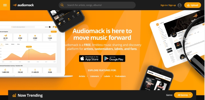 audiomack free music download sites